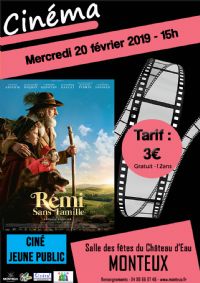 Cinéma jeune public Rémi sans famille. Le mercredi 20 février 2019 à MONTEUX. Vaucluse.  15H00